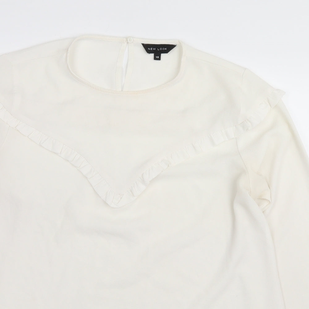 New Look Womens White   Basic Blouse Size 10