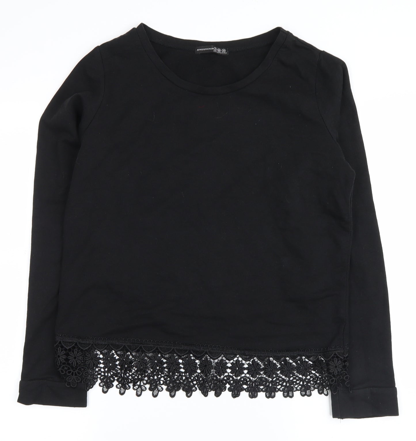 ATMOSPHER Womens Black   Basic Blouse Size 8
