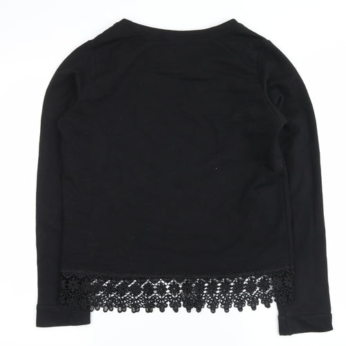 ATMOSPHER Womens Black   Basic Blouse Size 8