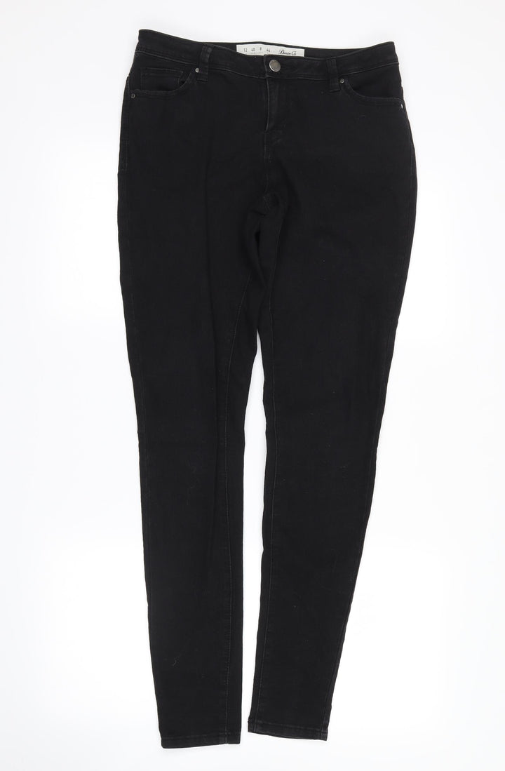 denim co Womens Black Denim Straight Jeans Size 12