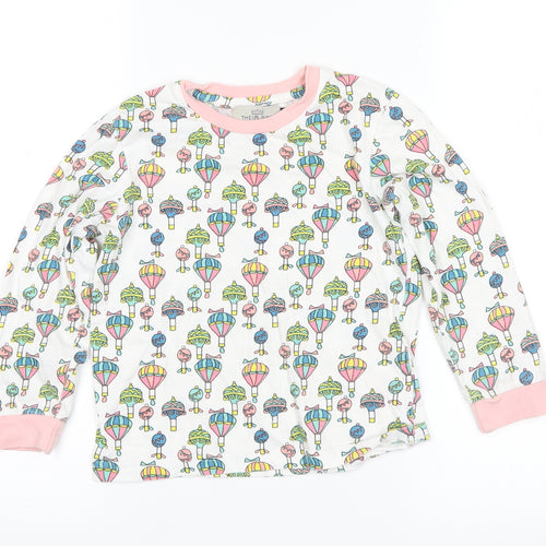 Their Nibs Girls White Spotted  Basic Casual Size 5-6 Years  - Hot Air Balloon