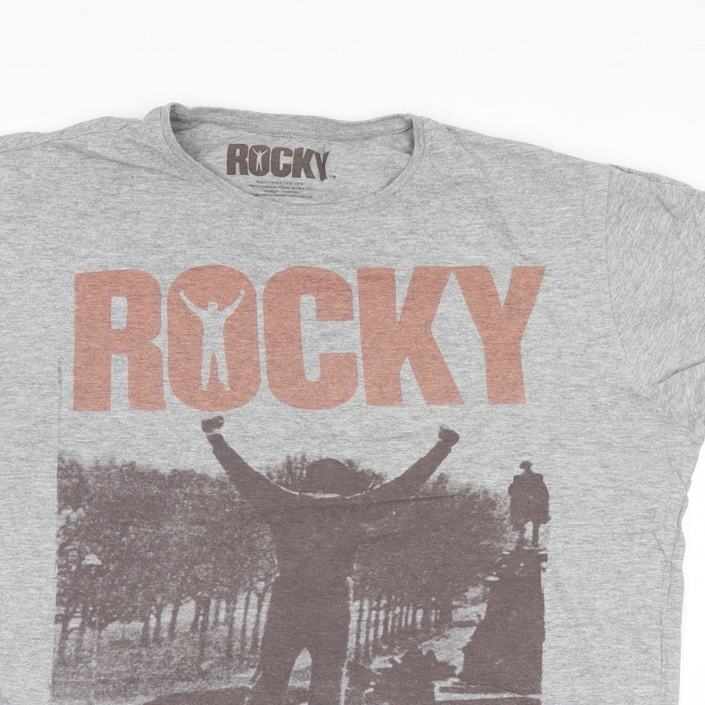 ROCKY Mens Grey    T-Shirt Size L  - rocky