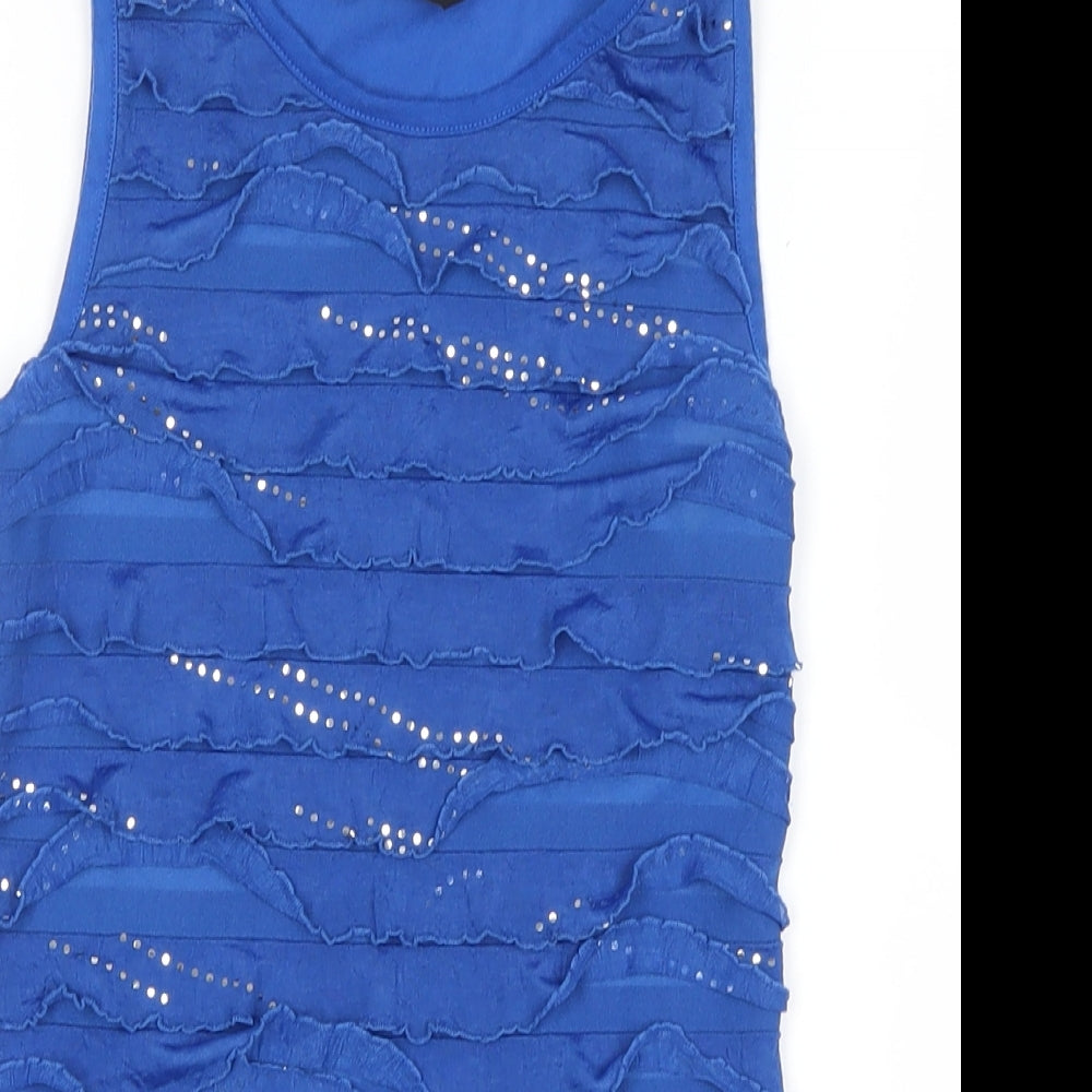 George Girls Blue   Basic Tank Size 8-9 Years