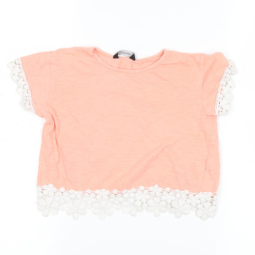 George Girls Pink   Cropped T-Shirt Size 4-5 Years