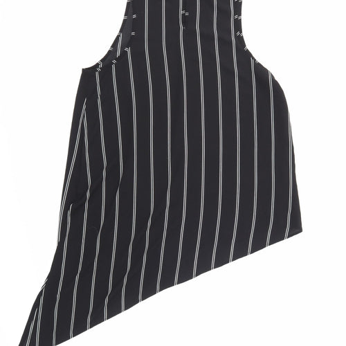 eve Womens Black Striped  Basic Blouse Size 14