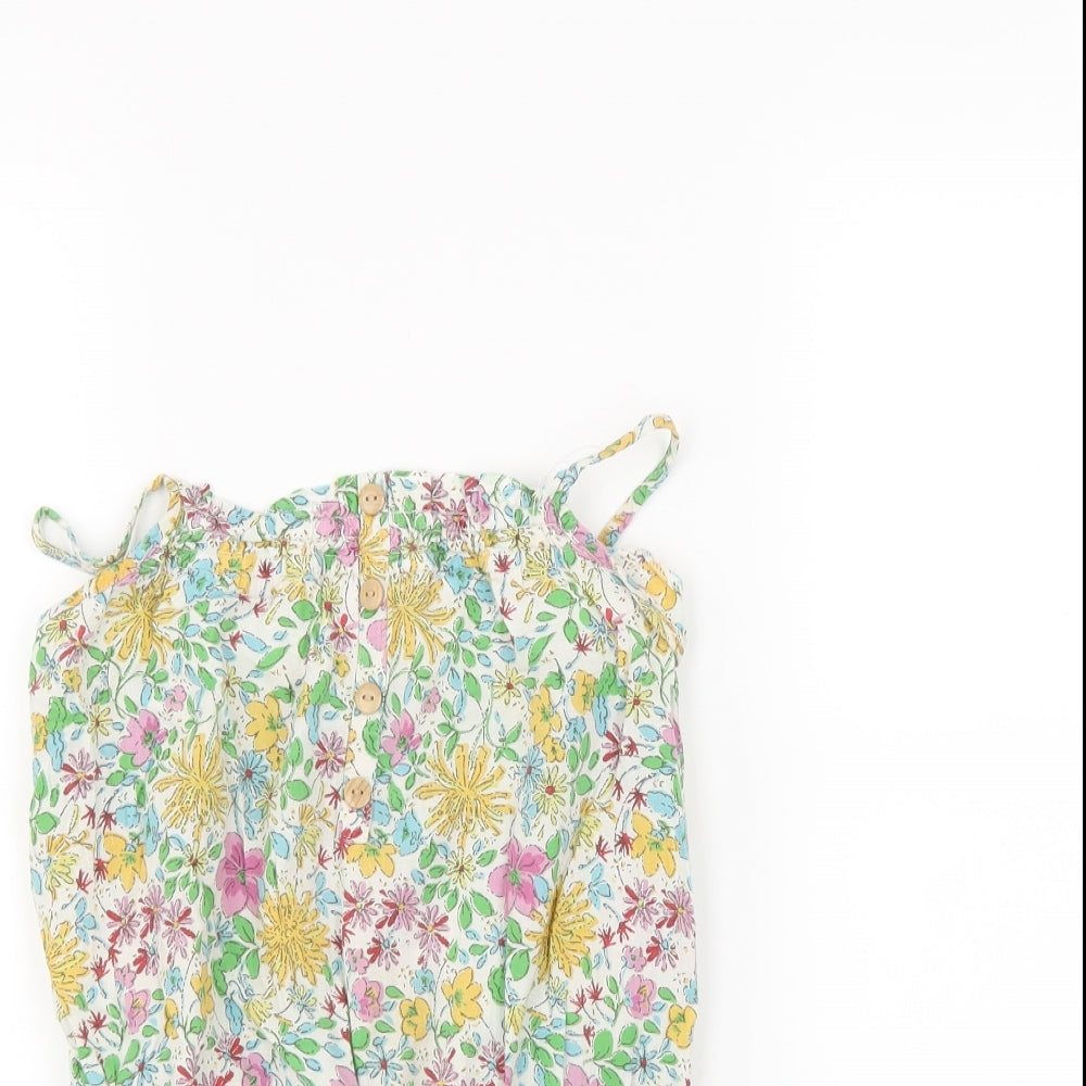 NEXT Girls Multicoloured Floral  Jumpsuit One-Piece Size 9 Years