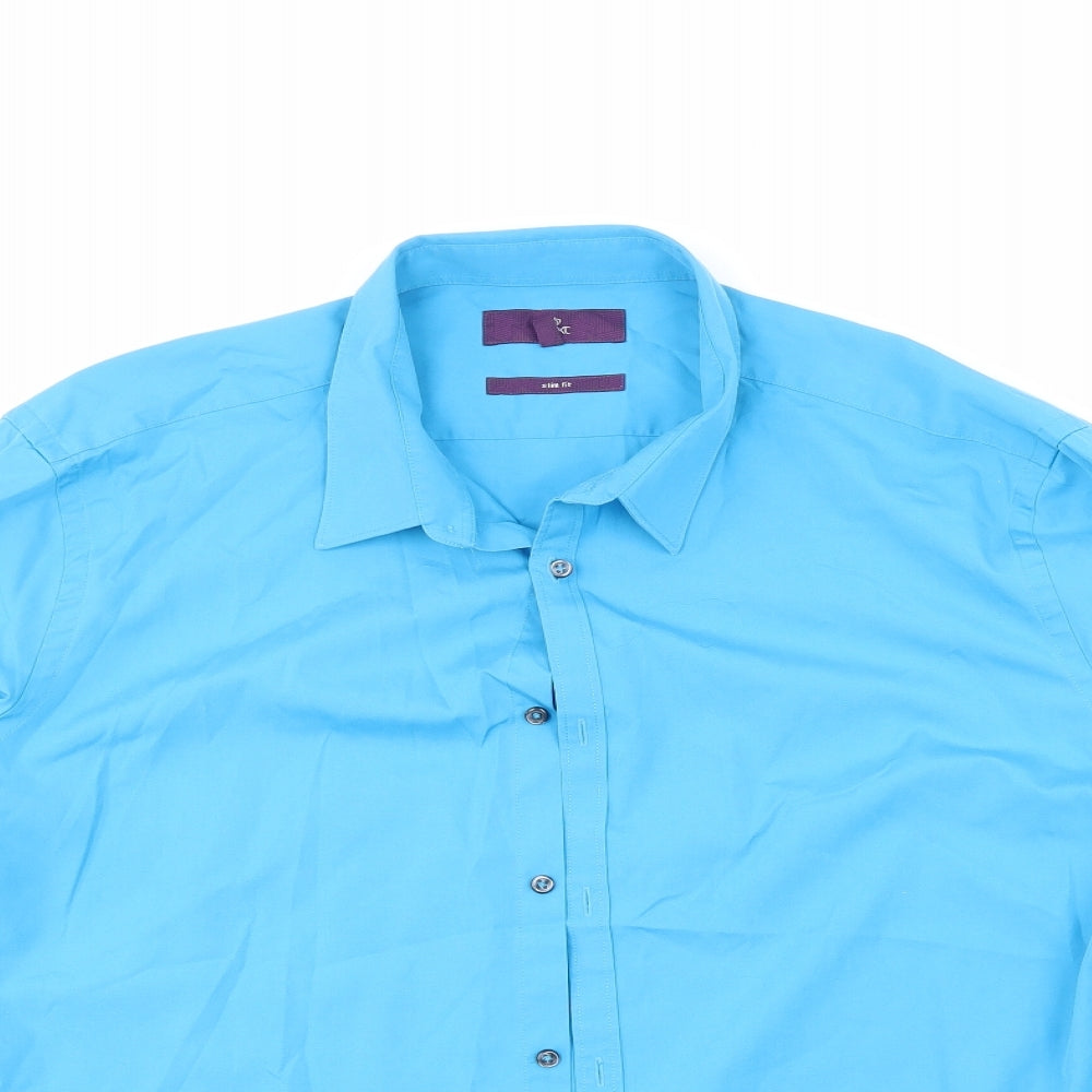 NEXT Mens Blue    Dress Shirt Size XL