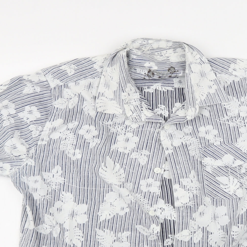 Easy Mens Multicoloured Floral   Button-Up Size L