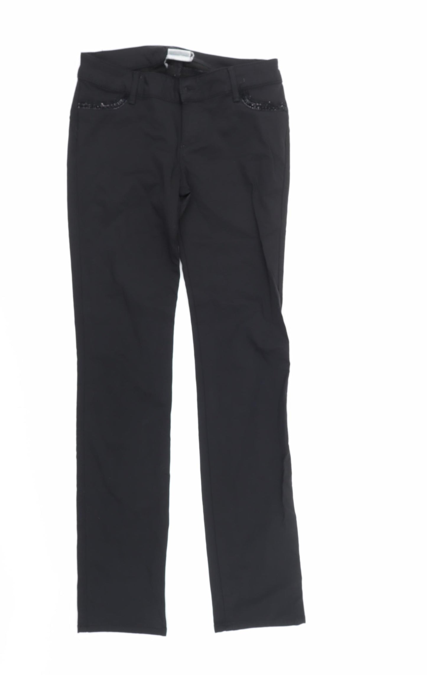 AMN Womens Black   Trousers  Size 8 L32 in