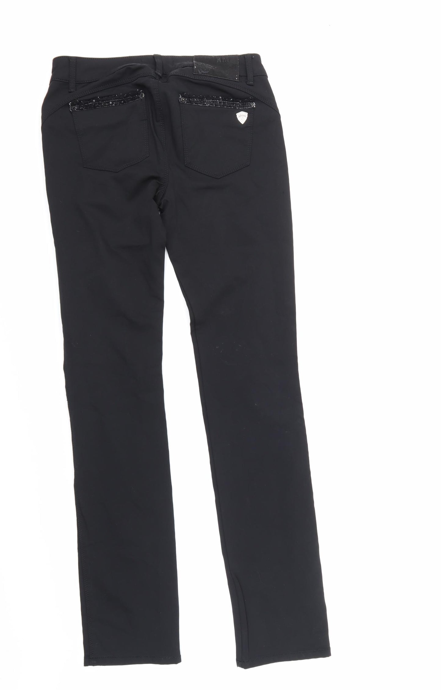 AMN Womens Black   Trousers  Size 8 L32 in