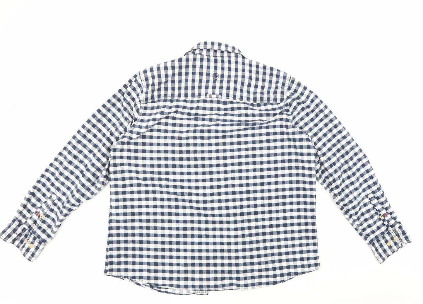 Fat Face Mens Blue Check   Button-Up Size XL