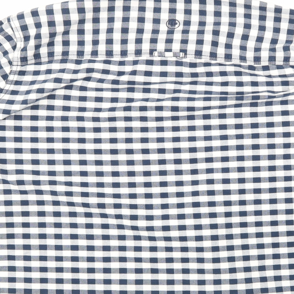 Fat Face Mens Blue Check   Button-Up Size XL