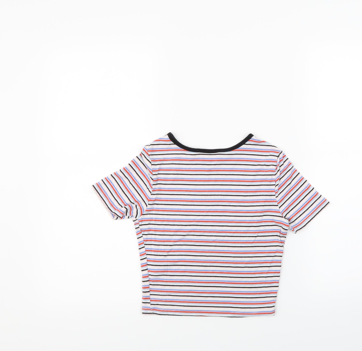New Look Girls Multicoloured Striped  Basic T-Shirt Size 10-11 Years