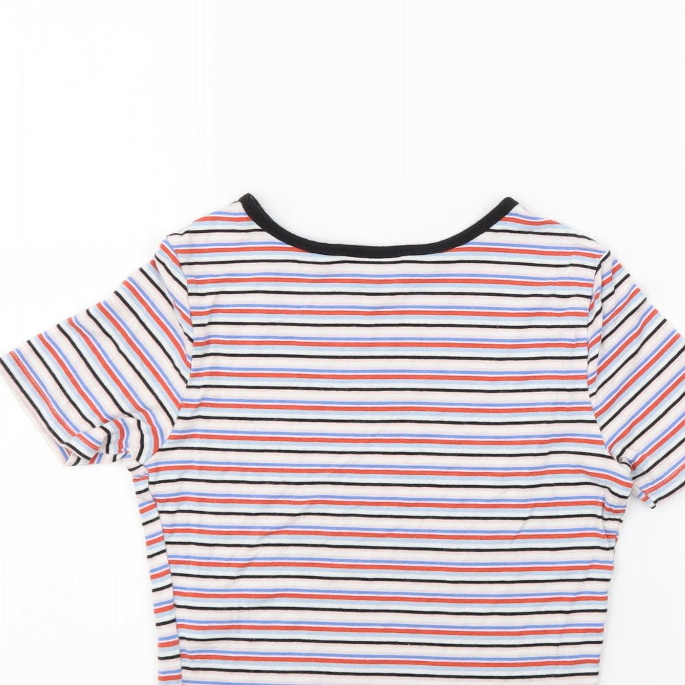 New Look Girls Multicoloured Striped  Basic T-Shirt Size 10-11 Years