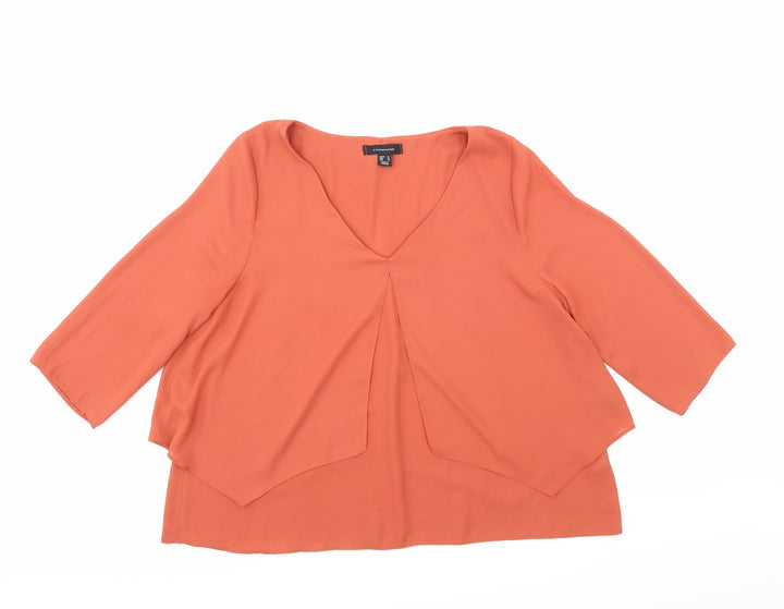 Atmosphere Womens Brown   Basic Blouse Size 14