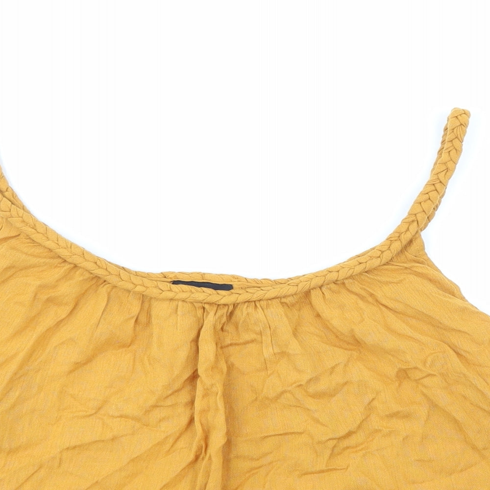 Topshop Womens Gold   Basic Blouse Size 10