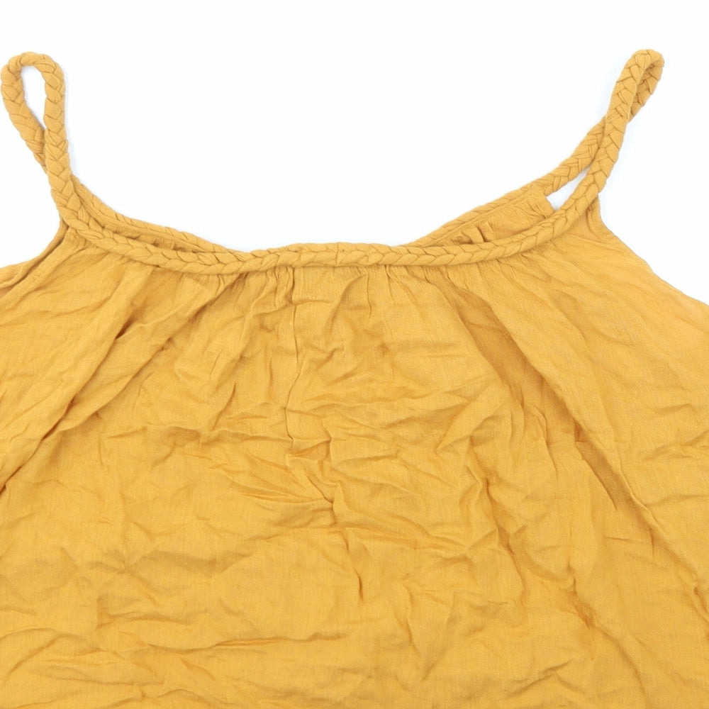 Topshop Womens Gold   Basic Blouse Size 10