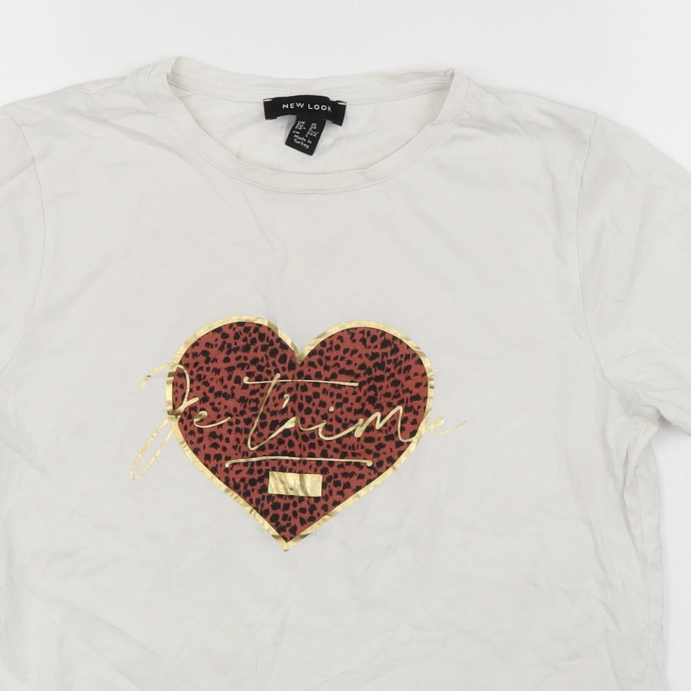 Newlook Womens White   Basic T-Shirt Size 10