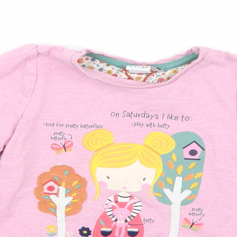 Mini Club Girls Pink   Basic T-Shirt Size 2-3 Years