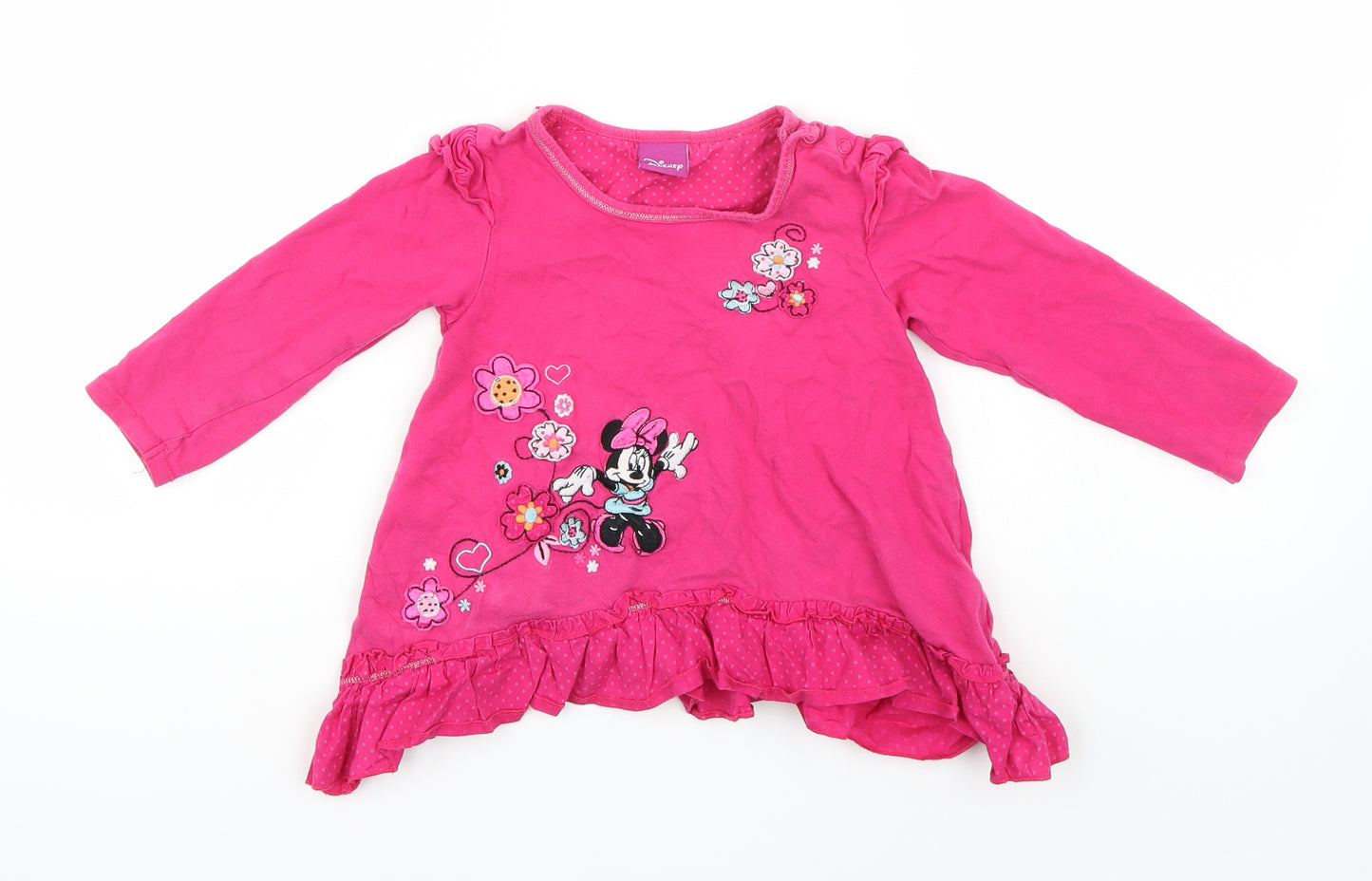 Matalan Girls Pink   Basic T-Shirt Size 3-4 Years  - Disney Minnie Mouse