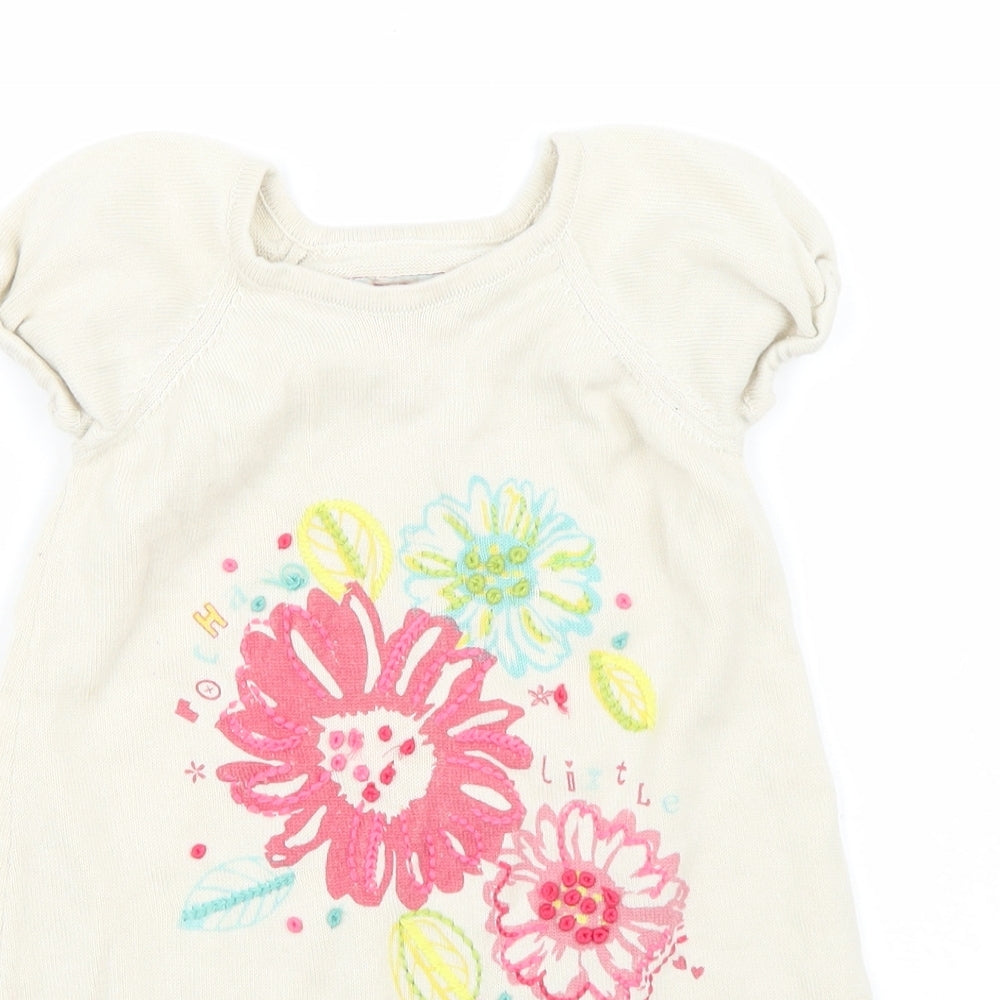 Debenhams Girls Beige   Jumper Dress  Size 18-24 Months
