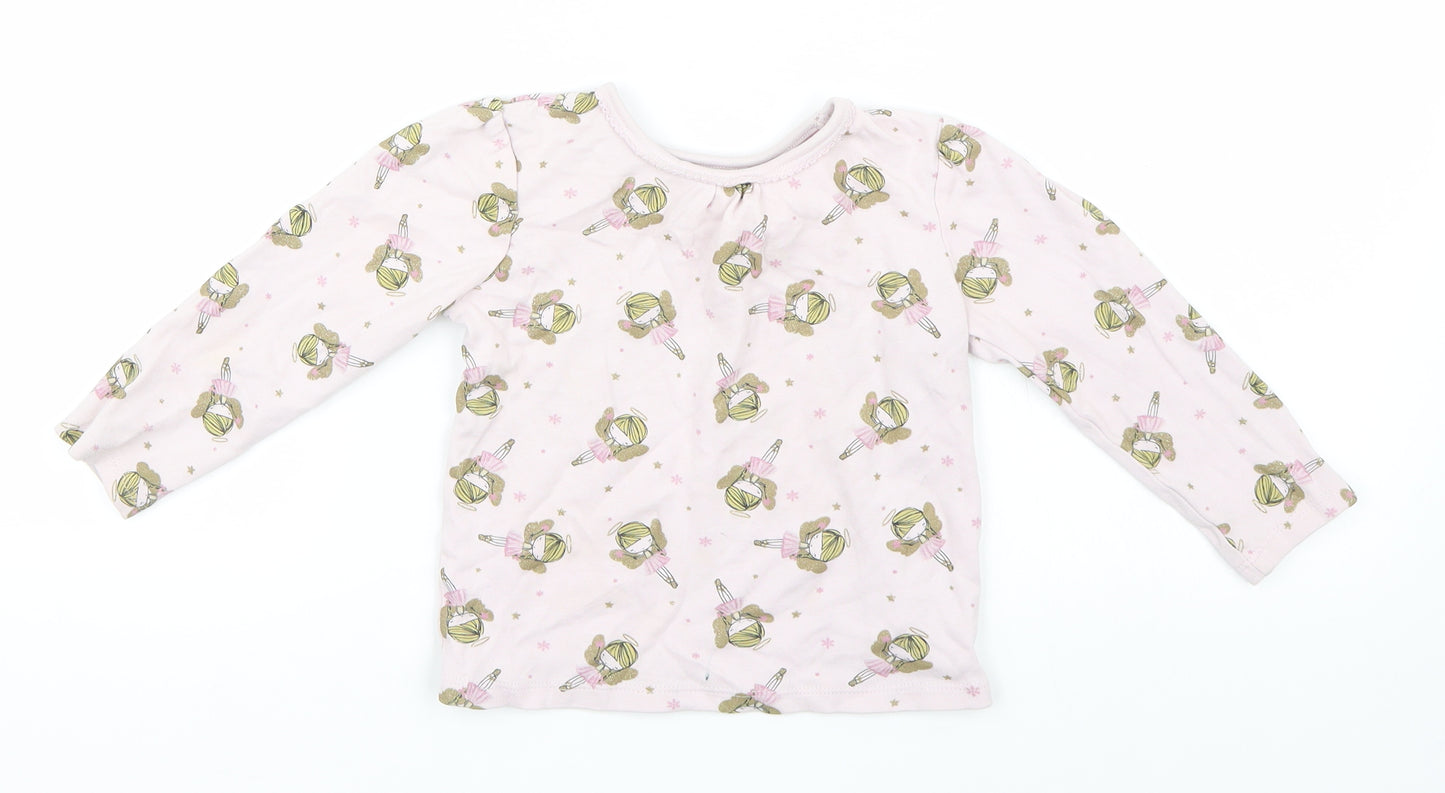 Mini Club Girls Pink   Basic T-Shirt Size 3-4 Years  - Ballerina