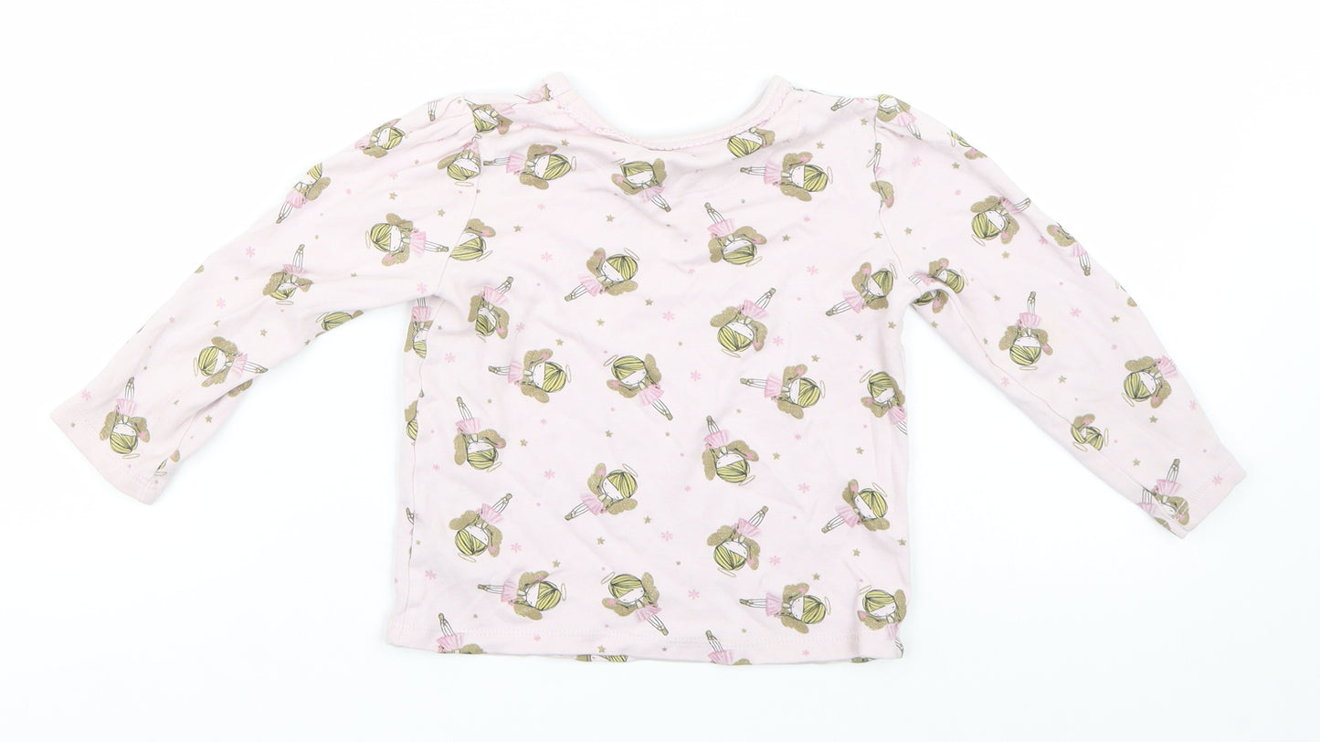 Mini Club Girls Pink   Basic T-Shirt Size 3-4 Years  - Ballerina