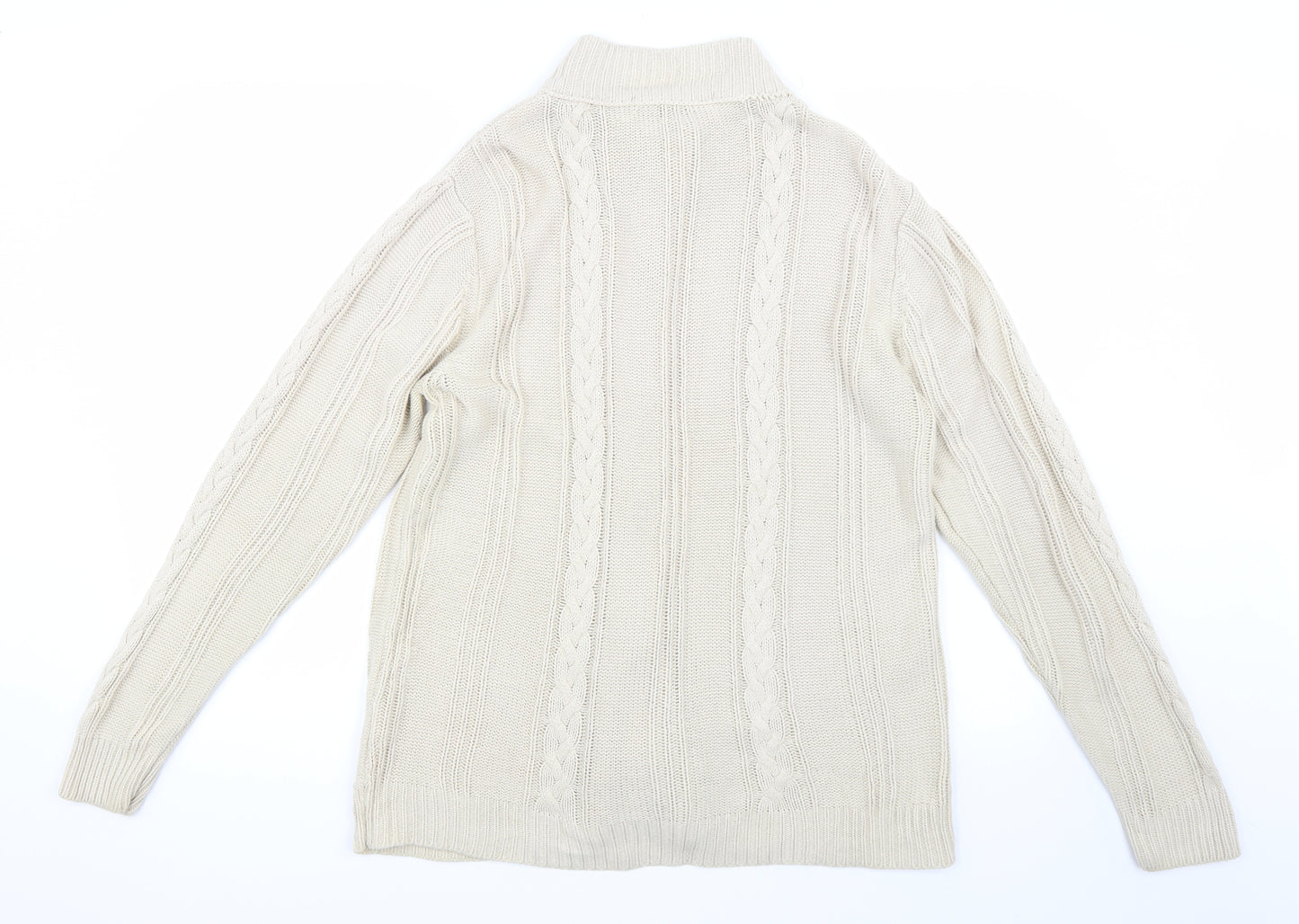 Preworn Mens Beige   Cardigan Jumper Size M