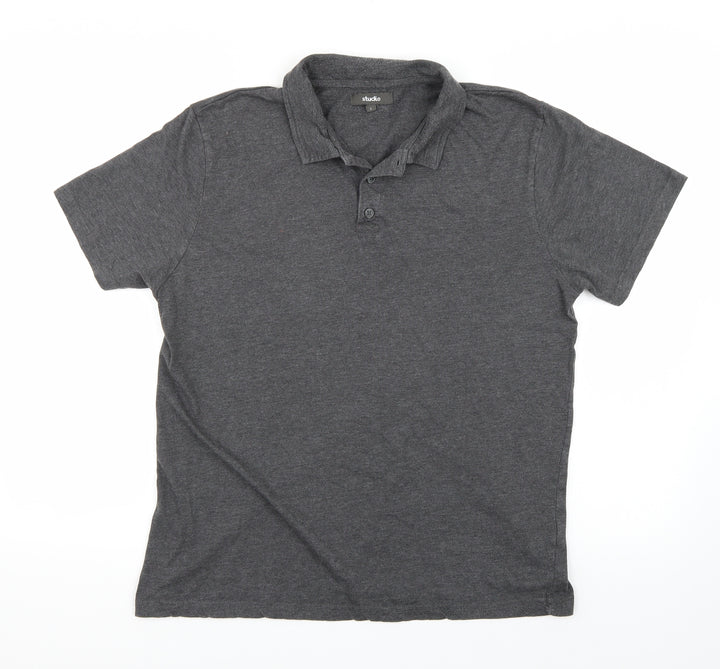 Studio Mens Grey Polo Size L