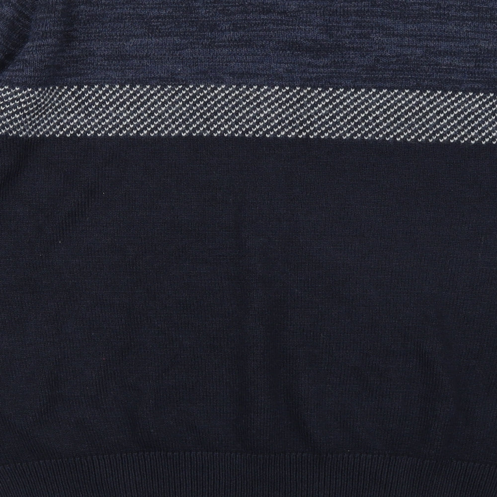 Kangaroo Poo Mens Blue Striped  Pullover Jumper Size L