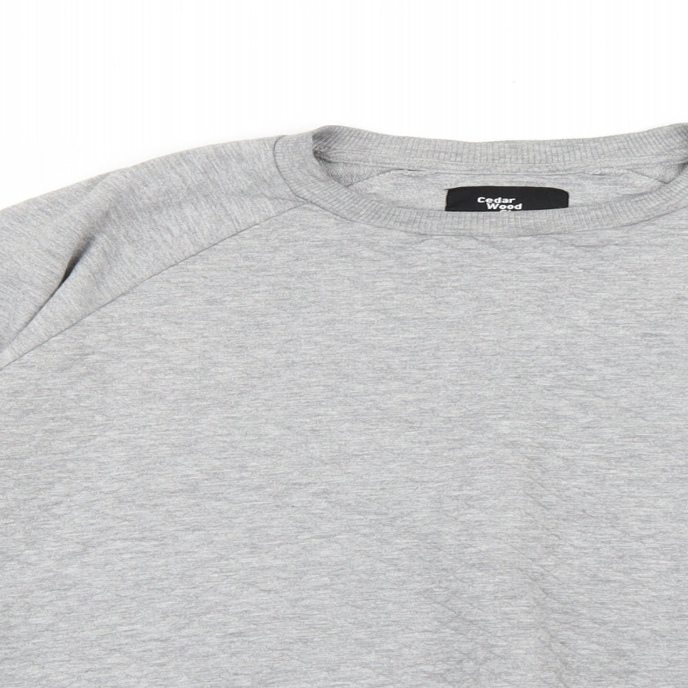 Cedar Wood State Mens Grey   Pullover Sweatshirt Size XL