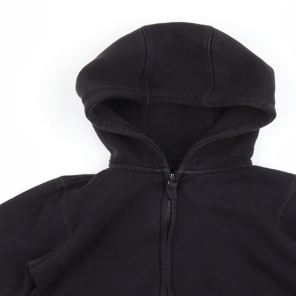 Matalan Boys Black   Full Zip Hoodie Size 8 Years