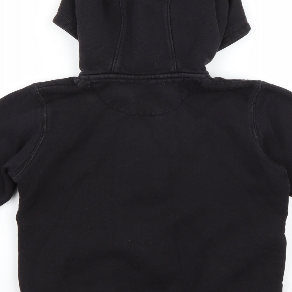 Matalan Boys Black   Full Zip Hoodie Size 8 Years