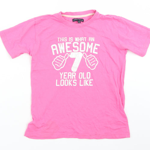 Edward Sinclair Girls Pink   Basic T-Shirt Size 7-8 Years
