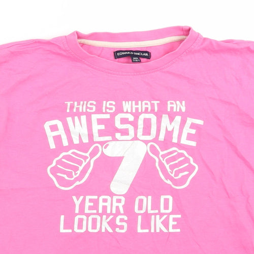 Edward Sinclair Girls Pink   Basic T-Shirt Size 7-8 Years