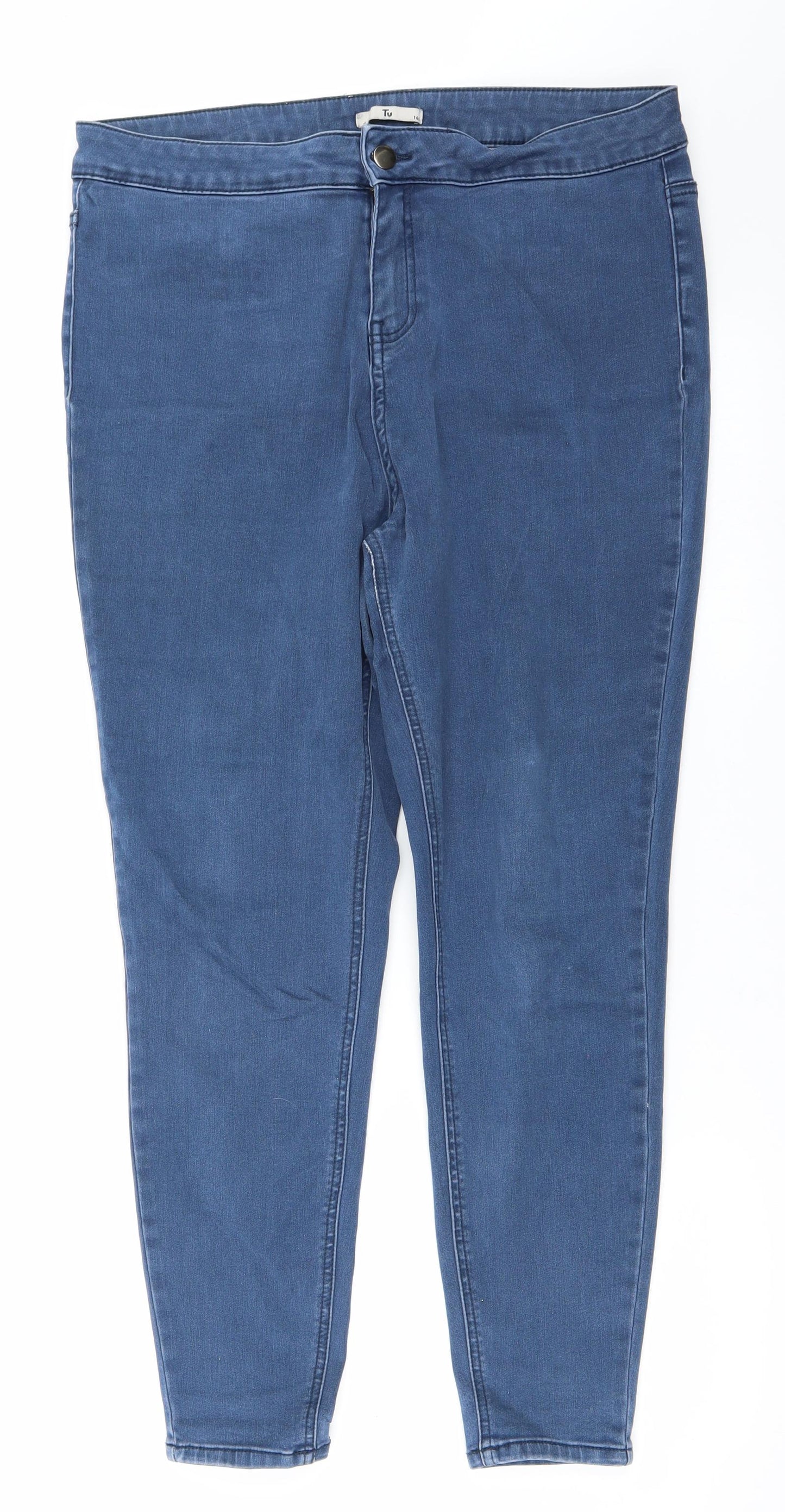 TU Womens Blue   Skinny Jeans Size 16 L26 in