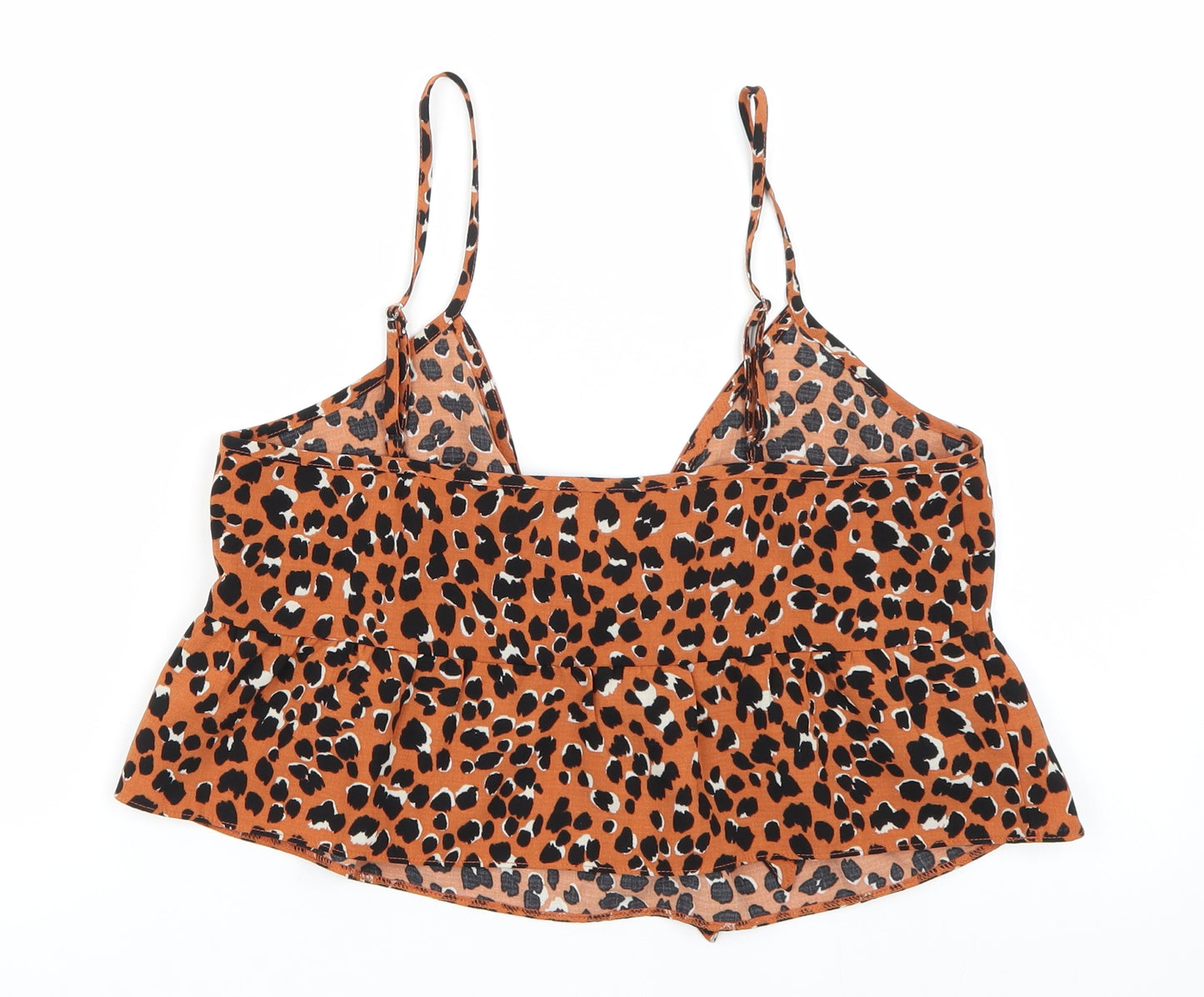 Miss Selfridge Womens Orange Animal Print  Camisole Tank Size 10