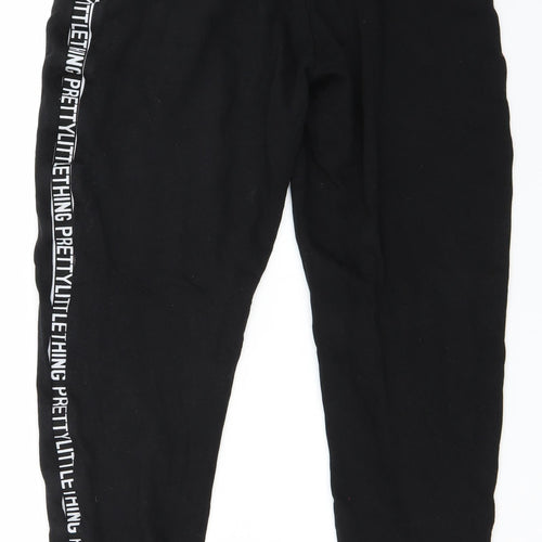 pretty little Thing Womens Black   Jogger Trousers Size 10 L30 in
