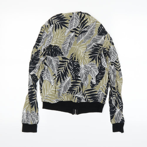 Nobody Womens Brown Floral  Bomber Jacket Jacket Size 6