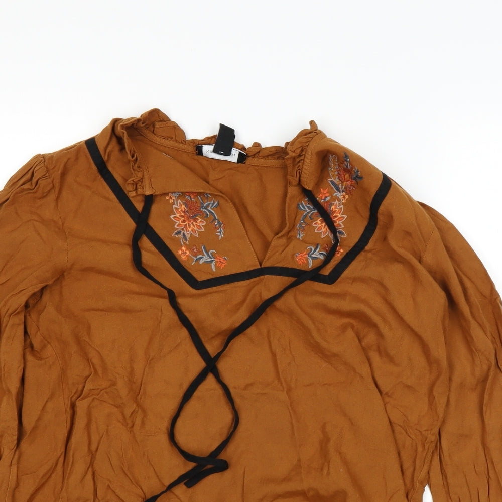 New Look Womens Brown   Basic T-Shirt Size 10