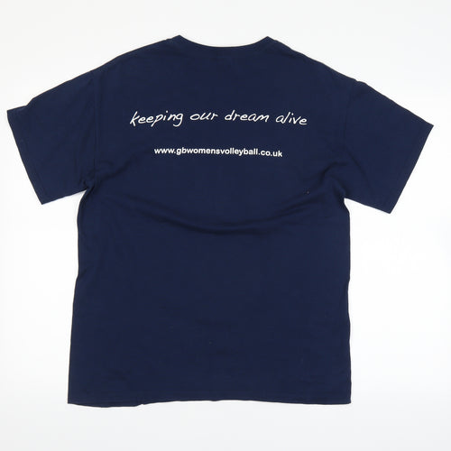 Gilden Mens Blue    T-Shirt Size M