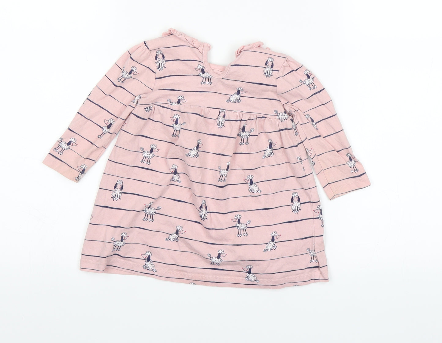 George Baby Pink Striped  A-Line  Size 3-6 Months