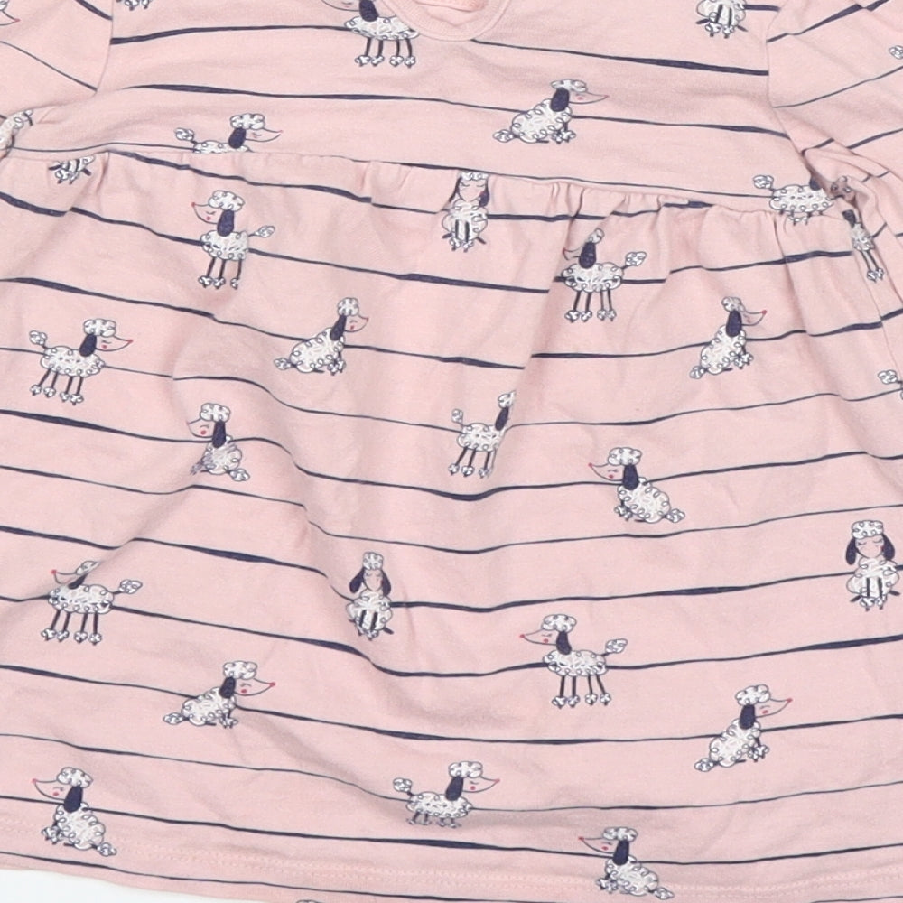 George Baby Pink Striped  A-Line  Size 3-6 Months
