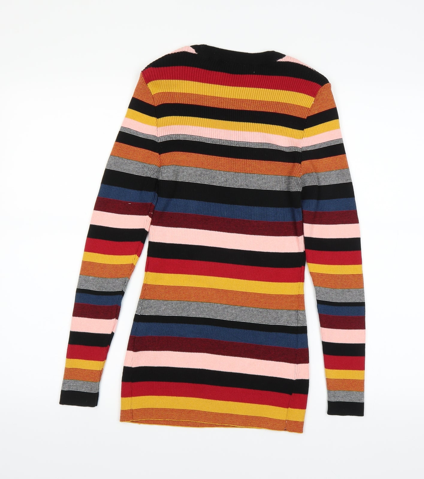 New Look Womens Multicoloured Striped  Basic T-Shirt Size 10