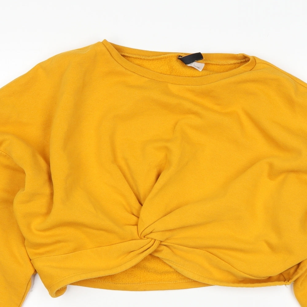 H&M Womens Yellow   Pullover Jumper Size L