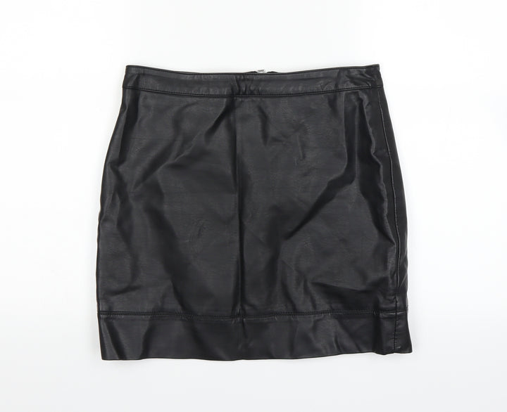 Dorothy Perkins Womens Black A-Line Skirt Size 8