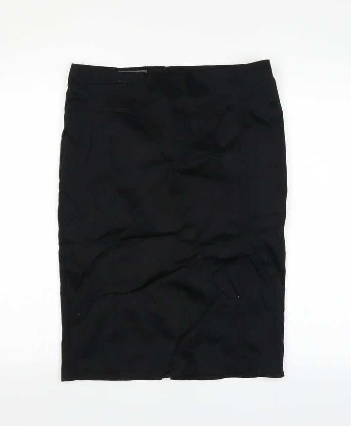 label Womens Black A-Line Skirt Size 12