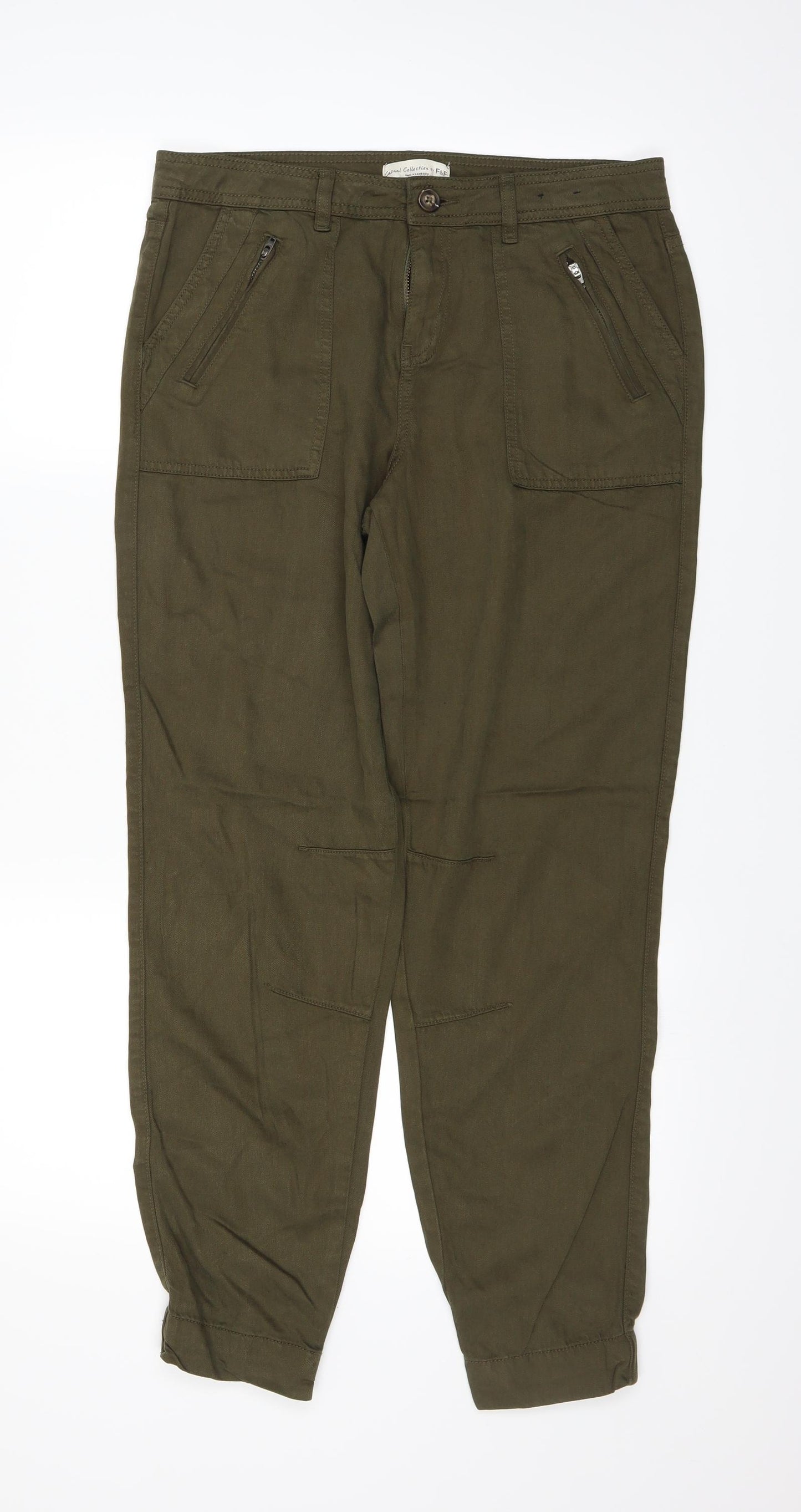 F&F Womens Green   Straight Jeans Size 8 L26 in