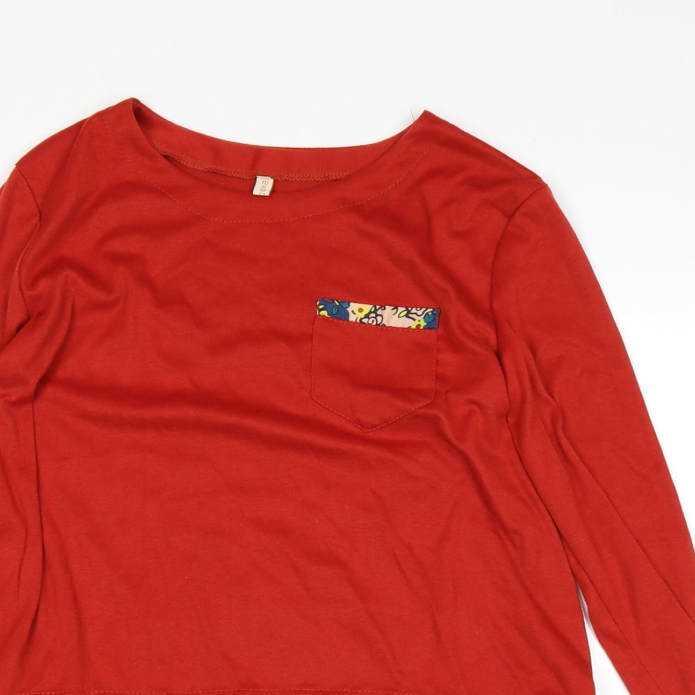 Preworn Womens Orange   Basic T-Shirt Size XL