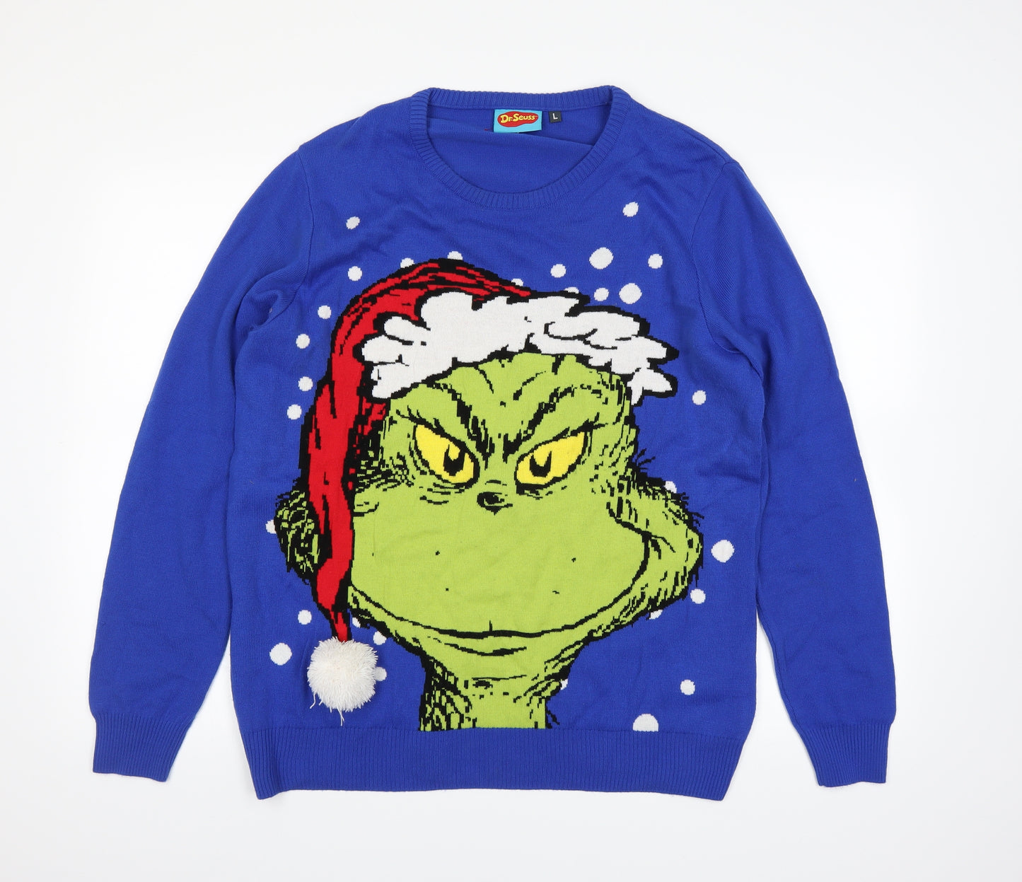 Dr Suess Mens Blue   Pullover Jumper Size L